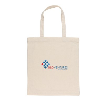 Tote de algodón reciclado a partir de botellas de agua